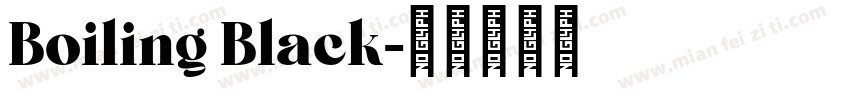Boiling Black字体转换